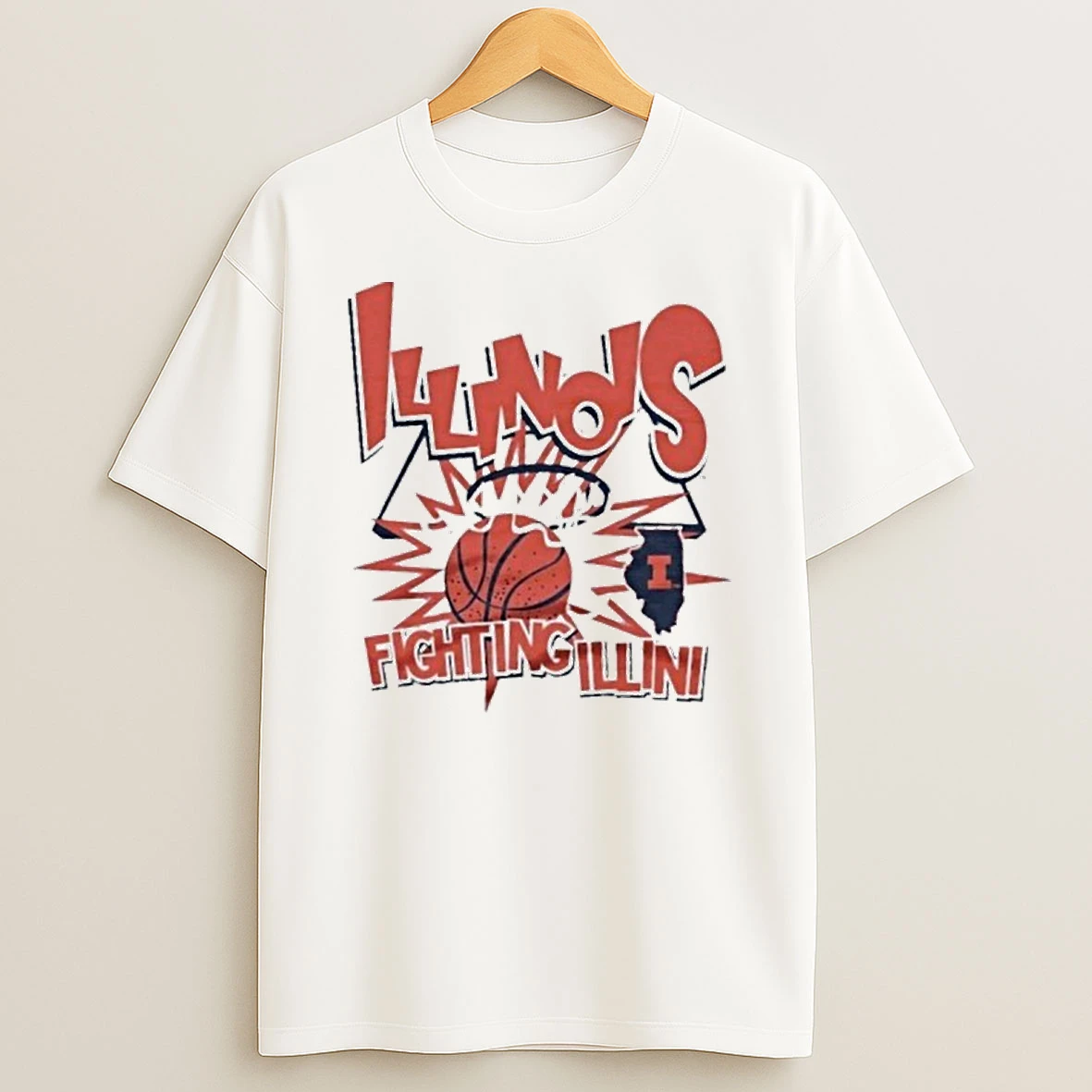 Fighting Illini Basketball Slam T Shirt
