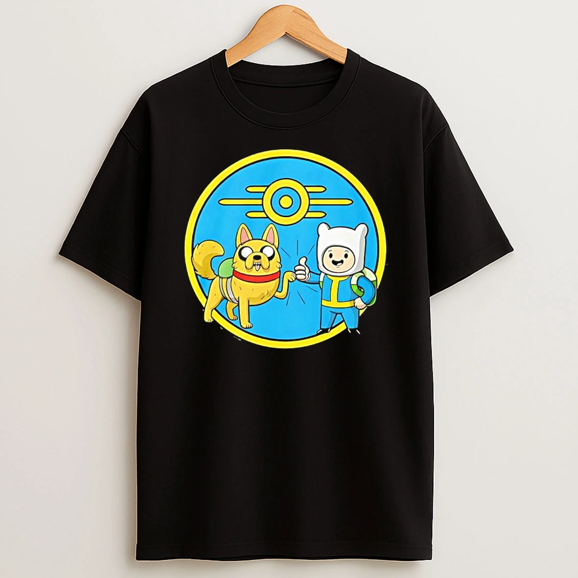 Finn And Jake Fallout Adventure Time Wasteland Time Logo T Shirt