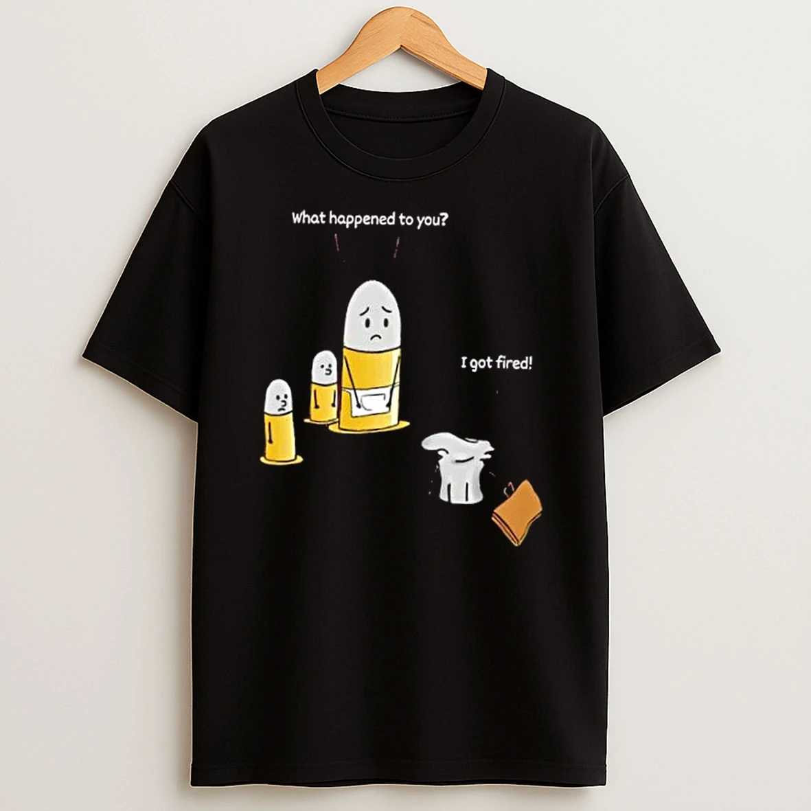 Fired Bullet Pun Funny Gun Humor T Shirt