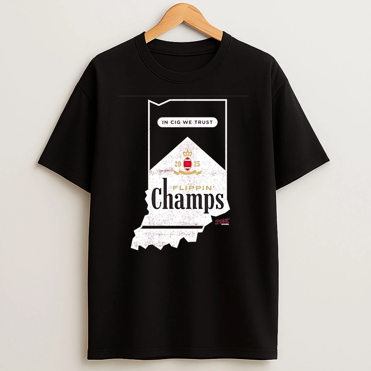 Flippin Champs Indiana Hoosiers 2025 Big Ten Championship Ib Cig We Trust T Shirt