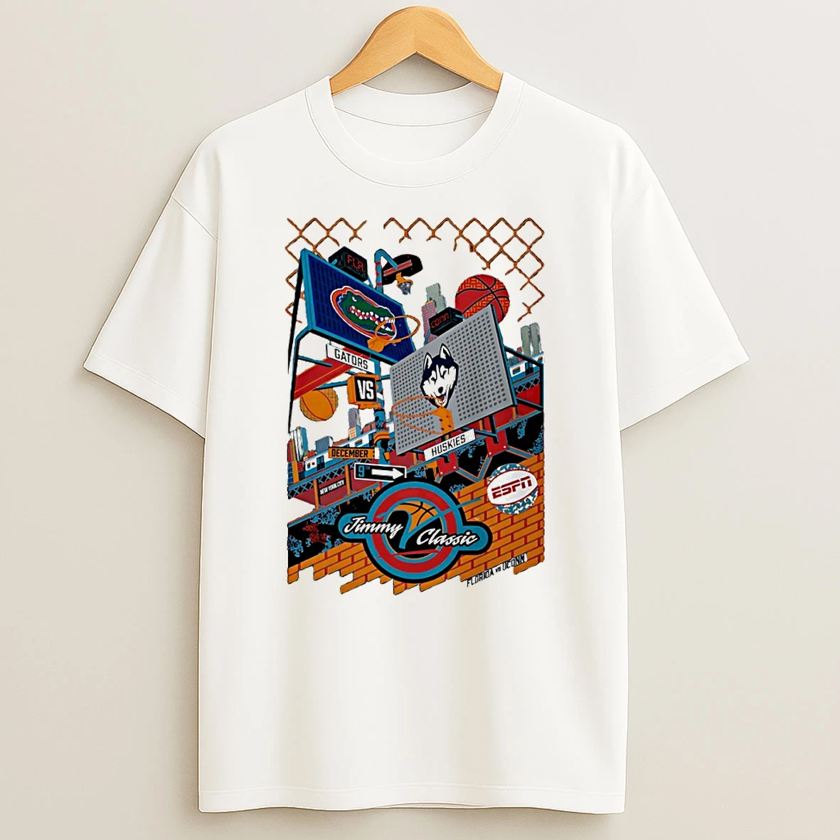 Florida Gator Vs Uconn Huskies Jimmy Classic Circle T Shirt