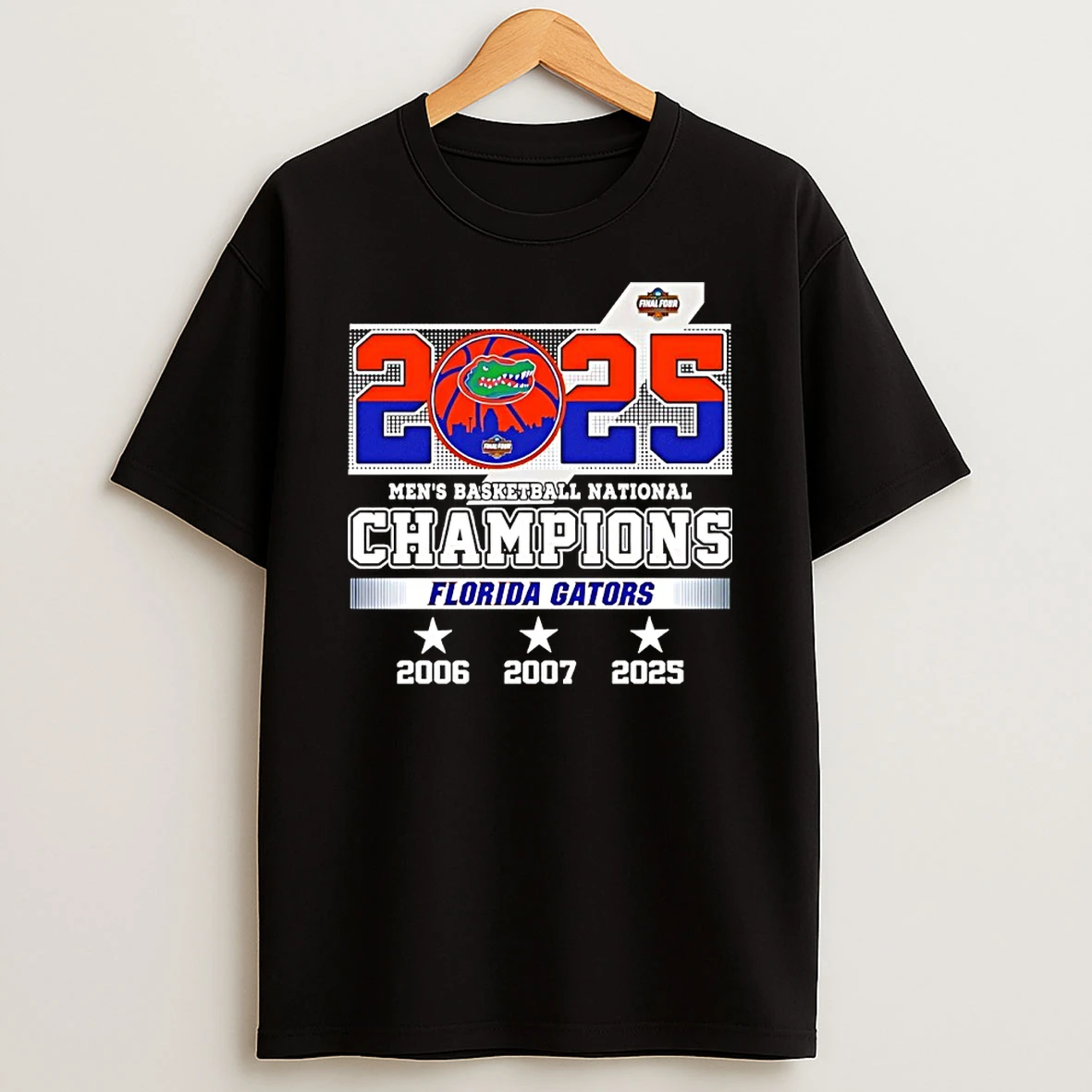 Florida Gators 2025 Mens Basketball National Champions 3 Time T Shirt