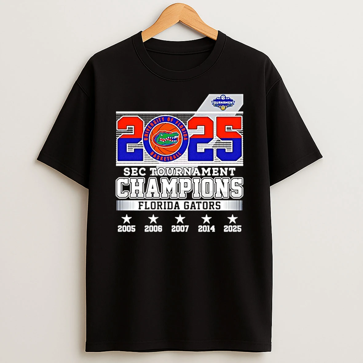 Florida Gators 2025 Sec Tournament Champions 5 Time T Shirt