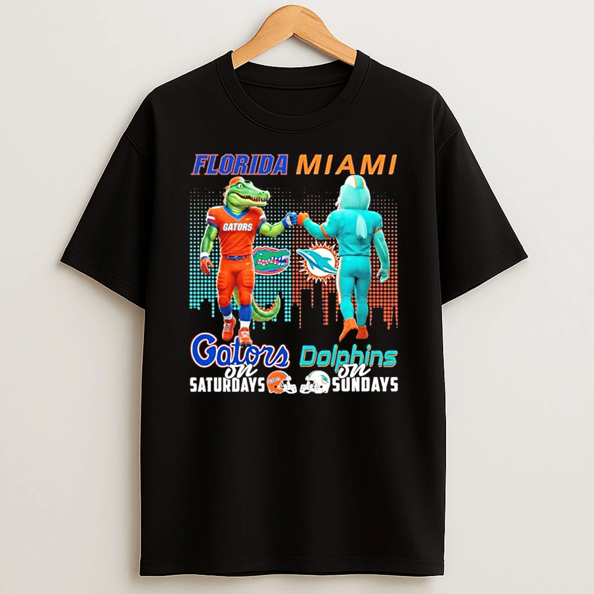 Florida Gators On Saturdays X Miami Dolphins On Sundays T Shirt