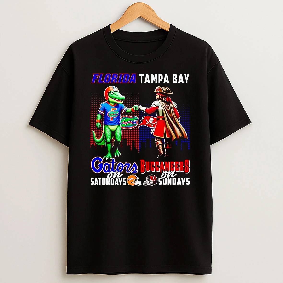 Florida Gators On Saturdays Tampa Bay Buccaneers On Sundays Mascot T Shirt