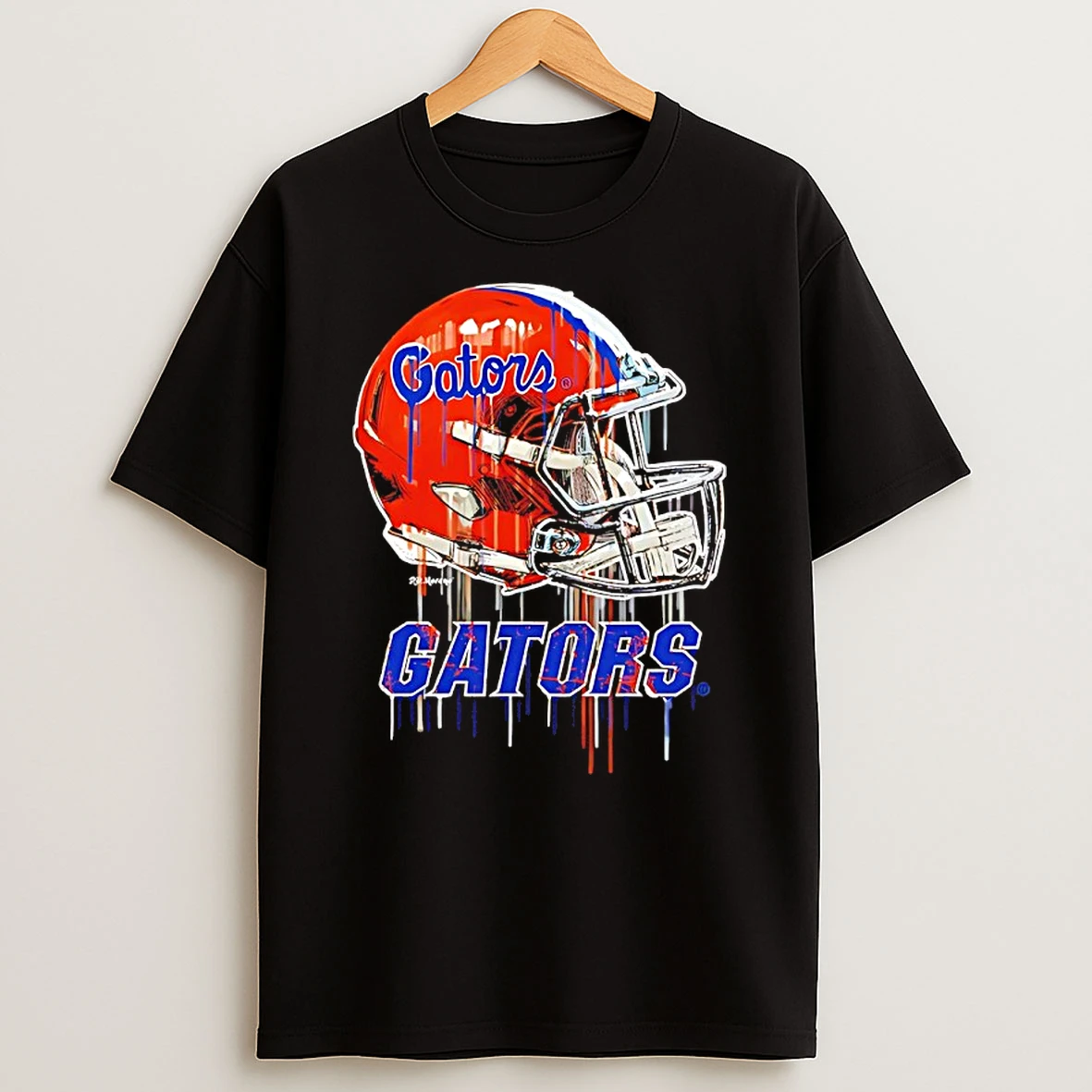 Florida Gators Vive La Fete Dripping Football Helmet T Shirt