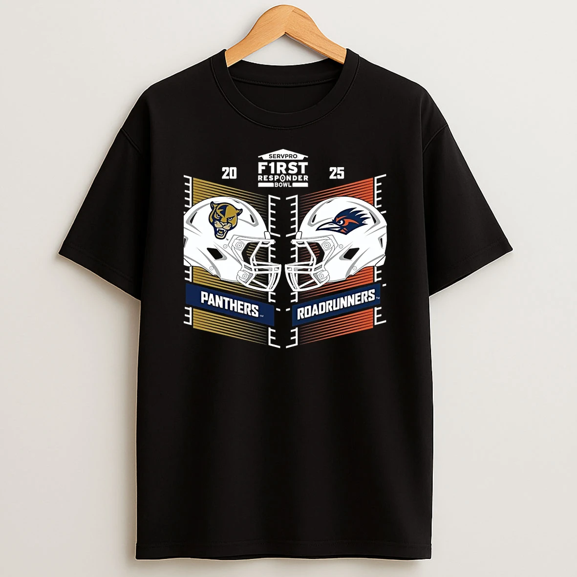 Florida International Panthers Vs Utsa Roadrunners 2025 First Responder Bowl Head To Head T Shirt