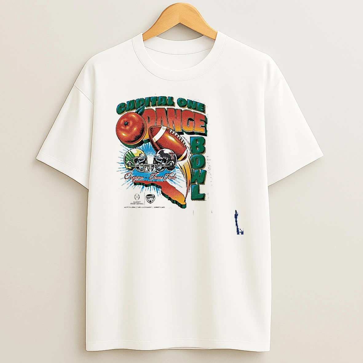 Florida Map Capital One Orange Bowl 2026 Oregon Vs Texas Tech Vintage Matchup T Shirt