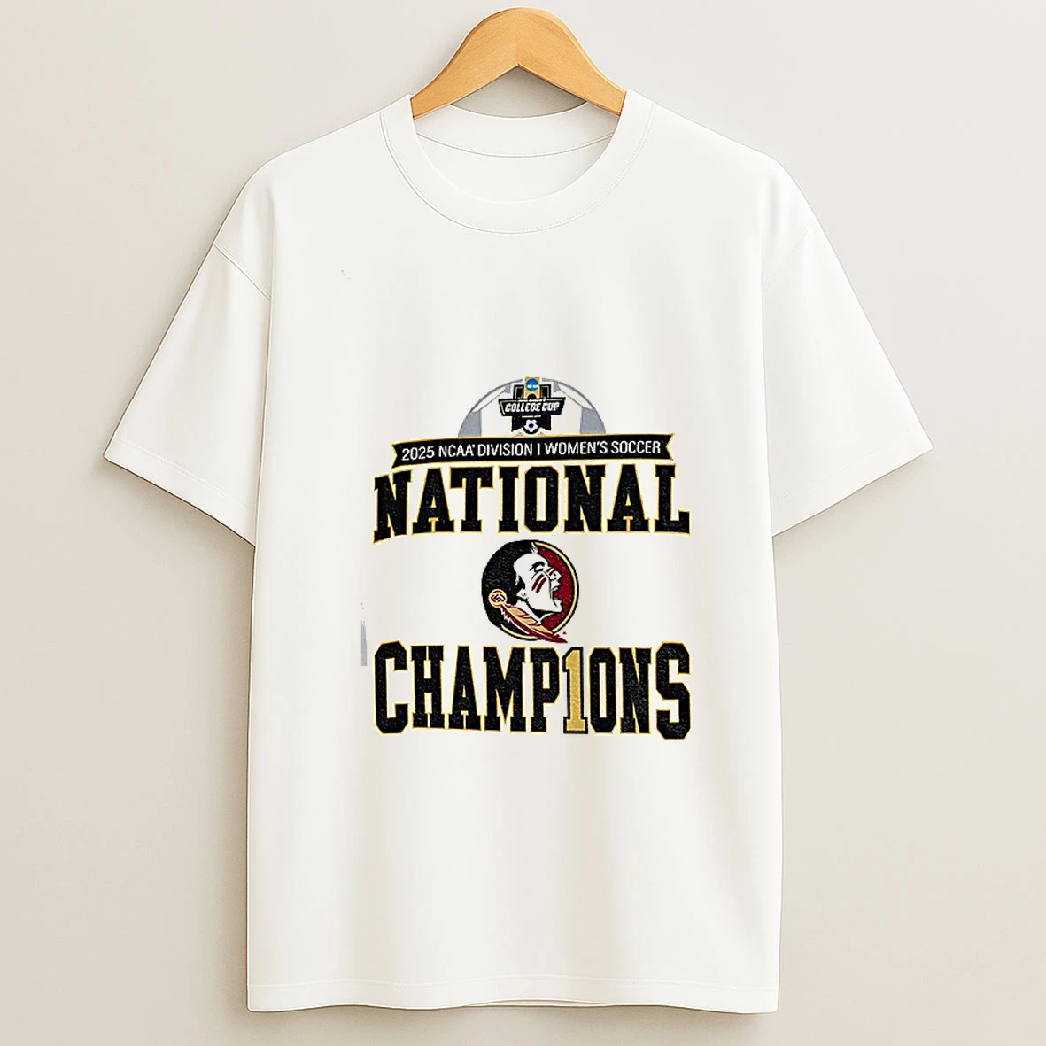 Florida State Seminoles 2025 Ncaa Division I Womens Soccer National Champ1ons T Shirt