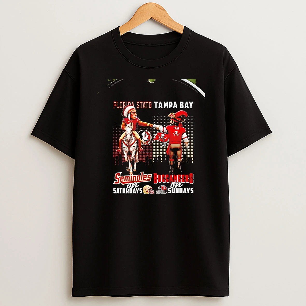 Florida State Seminoles On Saturdays Tampa Bay Buccaneers On Sundays Mascot Chriast T Shirt