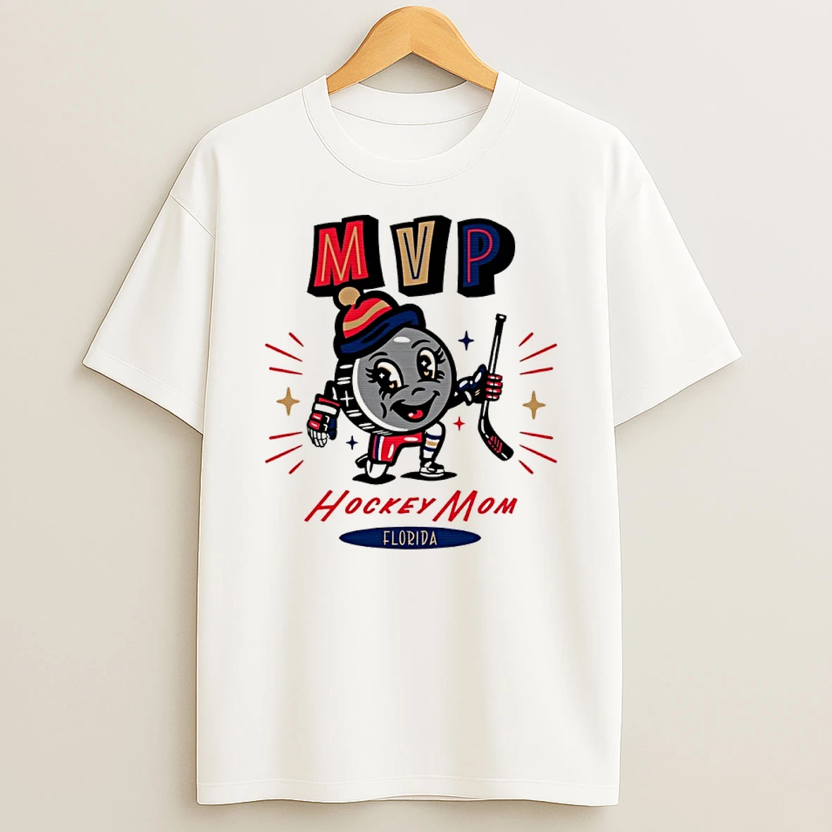 Florida Hockey Mom Mvp 2025 Cartoon T Shirt