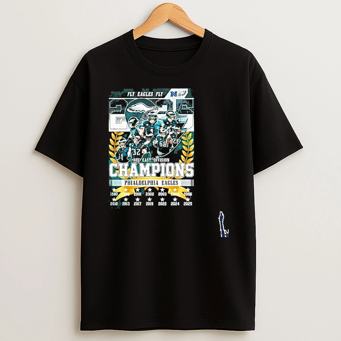 Fly Eagles Fly 2025 Team Player Champions T Shirt