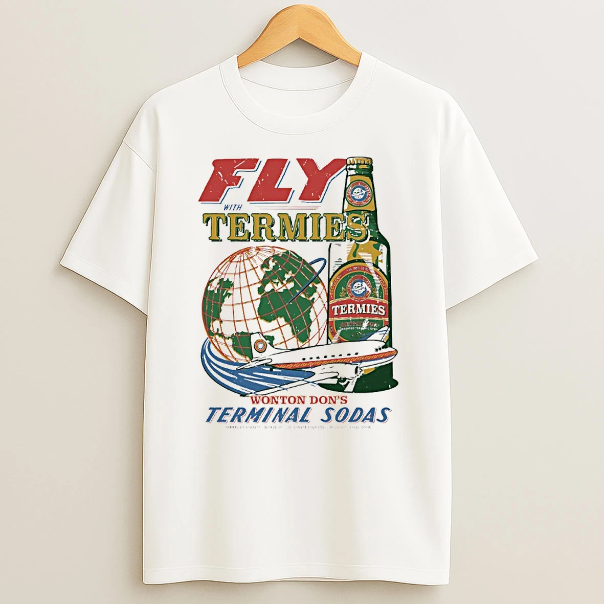 Fly With Termies Pigment Circle T Shirt