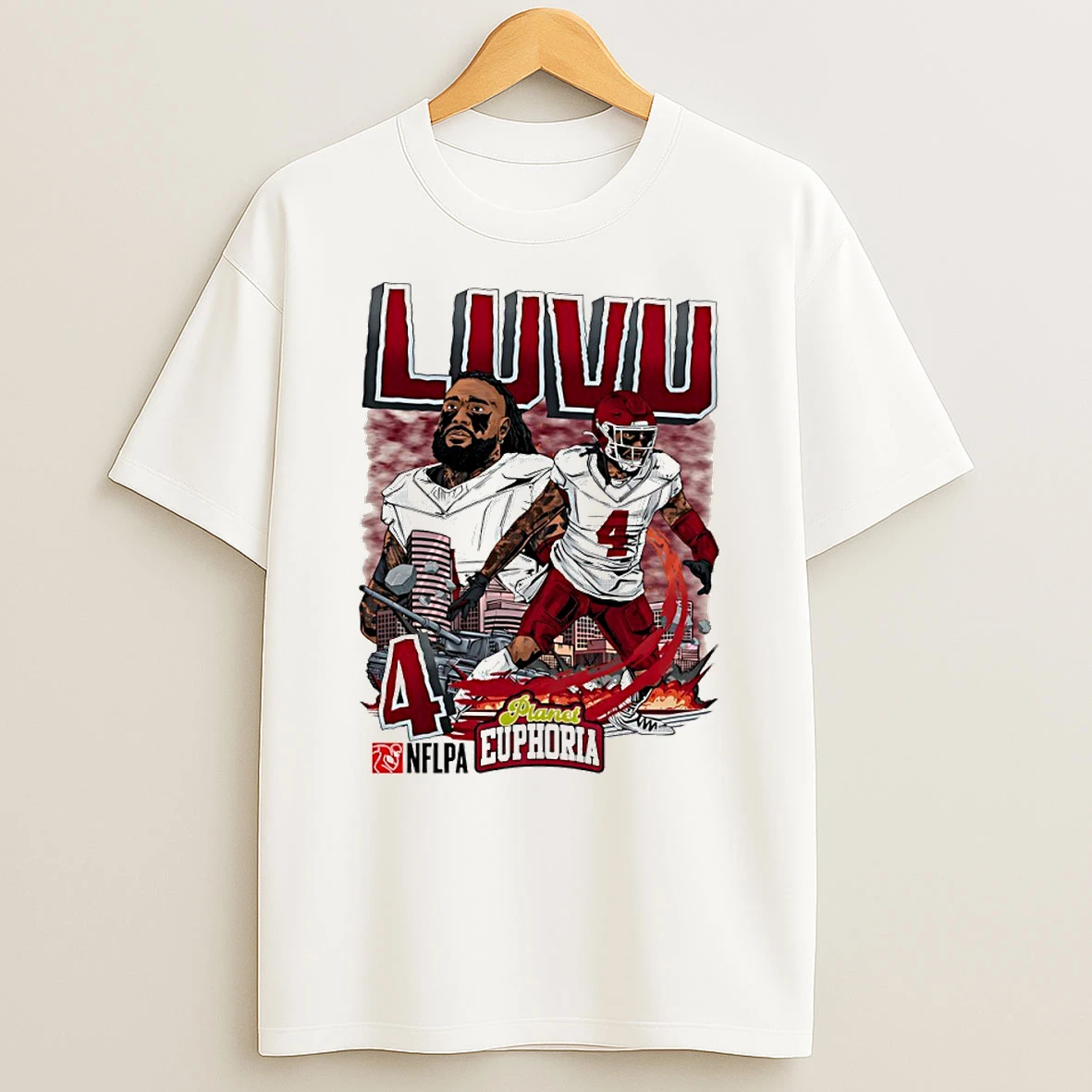Frankie Luvu 4 Washington Commanders Football Comic Circle T Shirt