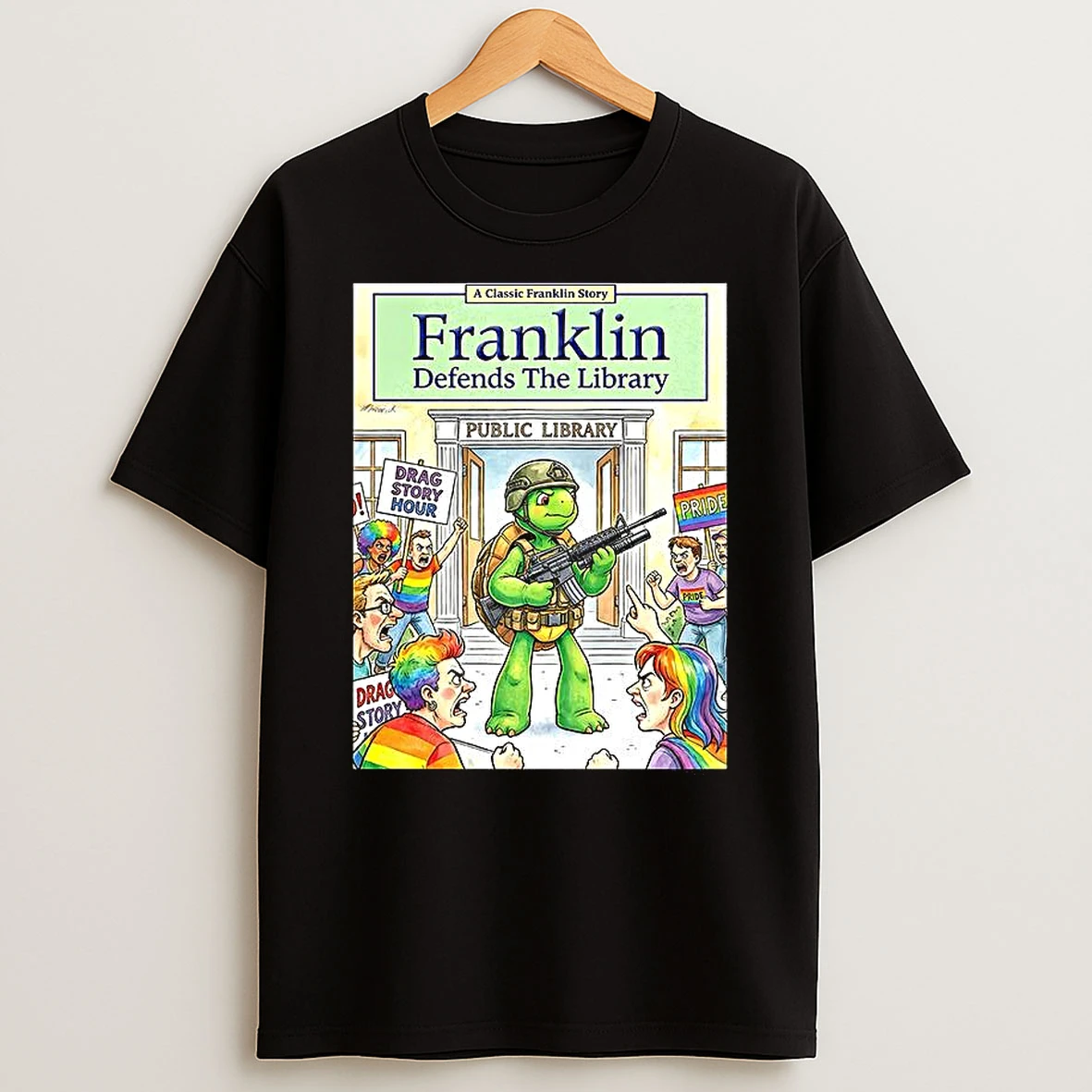 Franklin Defends The Library T Shirt