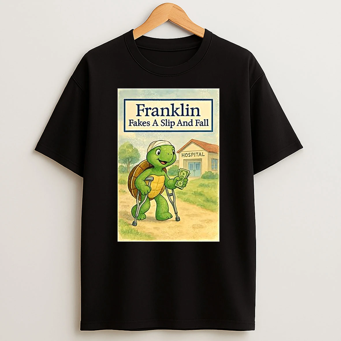 Franklin Fakes A Slip And Fall T Shirt