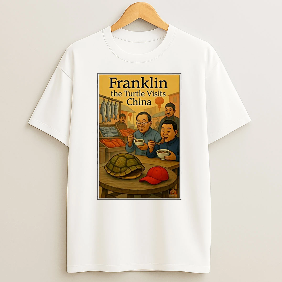 Franklin The Turtle Visits China T Shirt