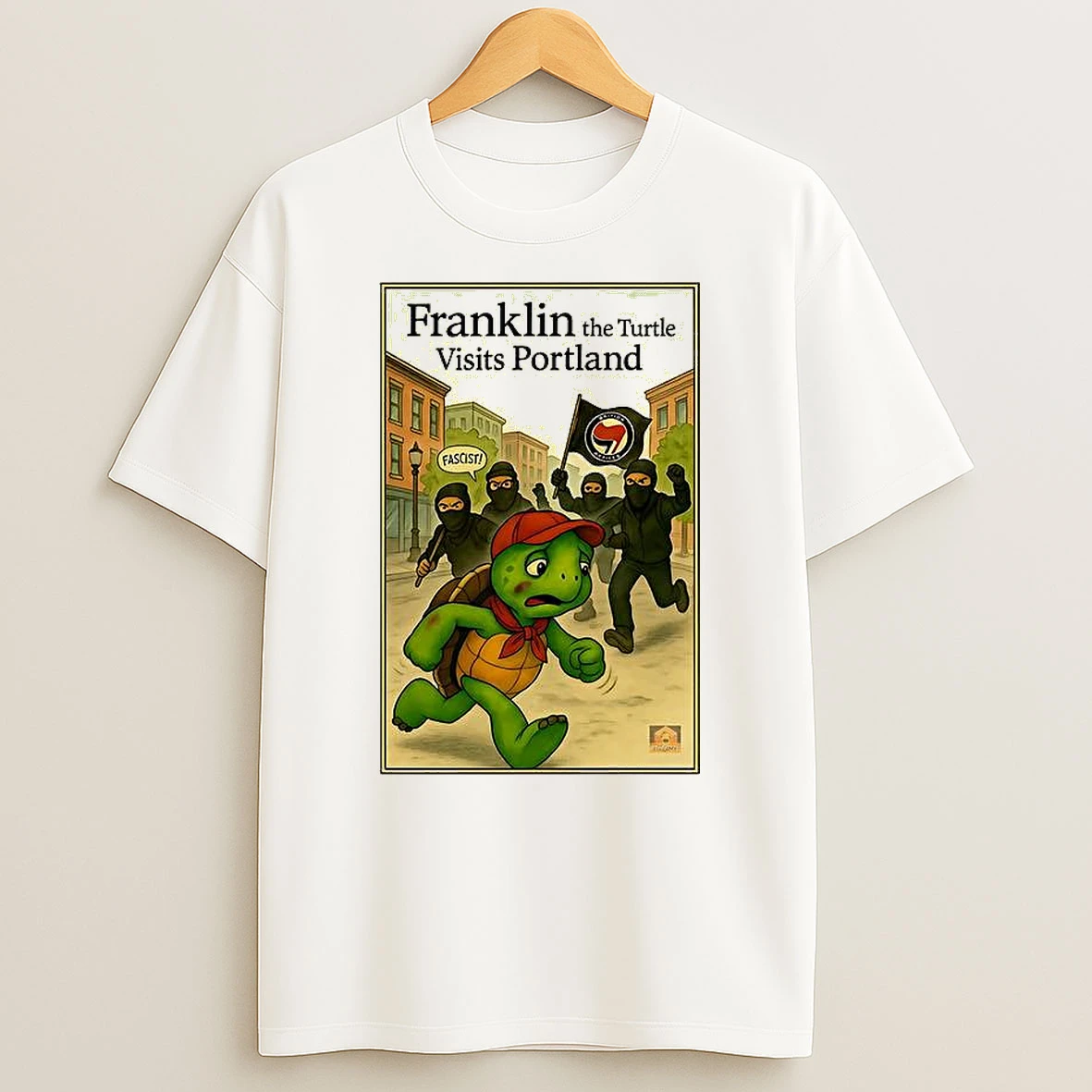 Franklin The Turtle Visits Portland T Shirt