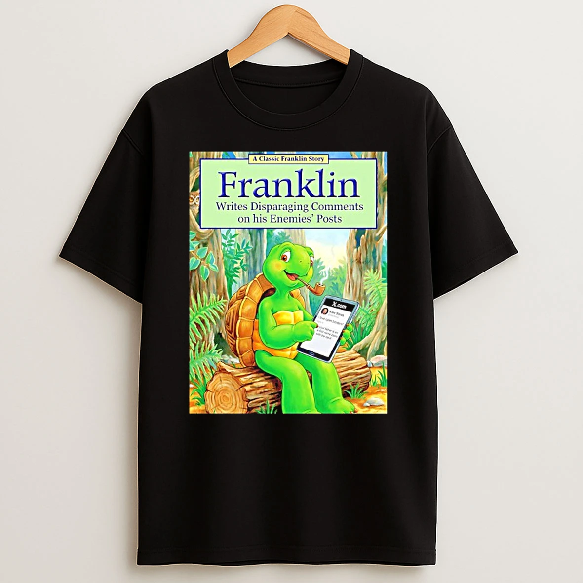 Franklin Writes Disparaging Comments On His Enemies Pots T Shirt