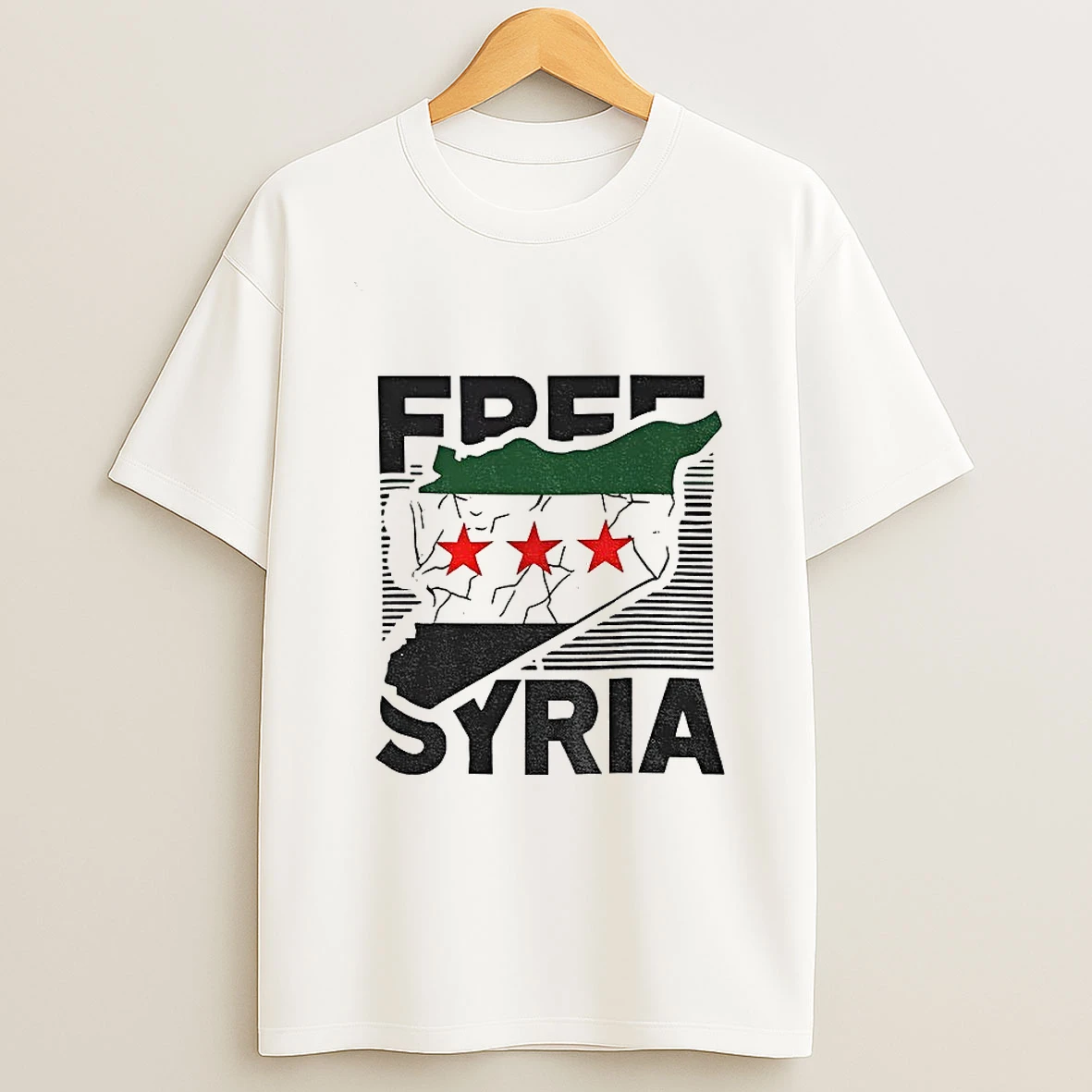 Free Syria Flag Map 2025 T Shirt
