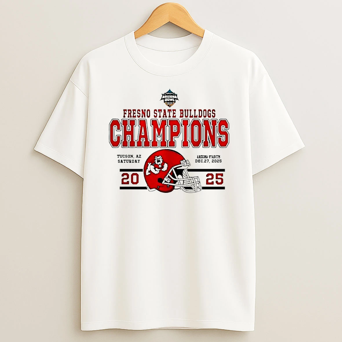 Fresno State Bulldogs Football 2025 Snoop Dogg Arizona Bowl Champions Helmet Circle T Shirt