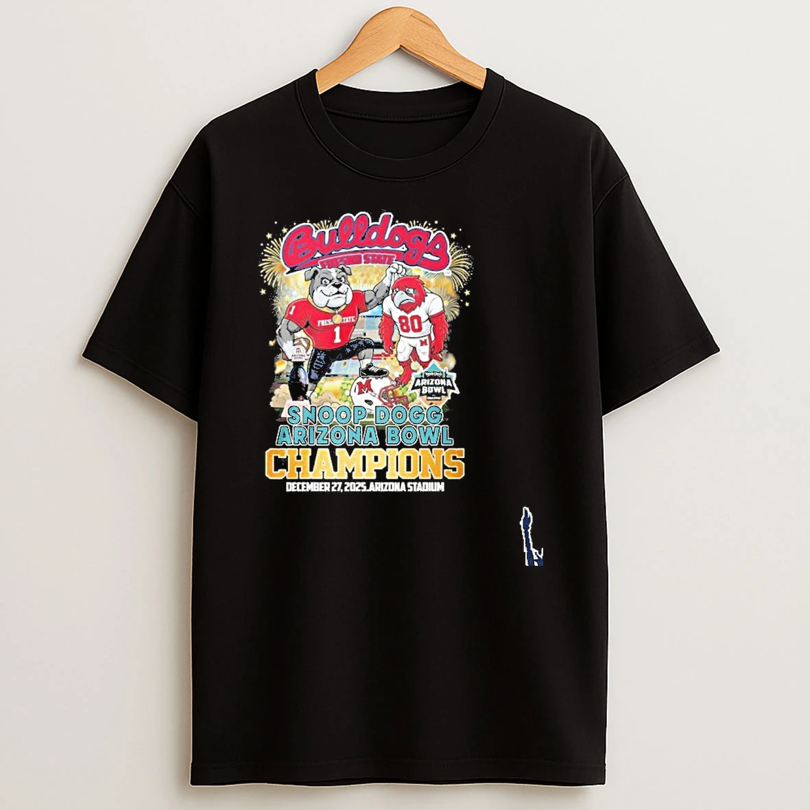 Fresno State Bulldogs Mascot Arizona Bowl Champions T Shirt