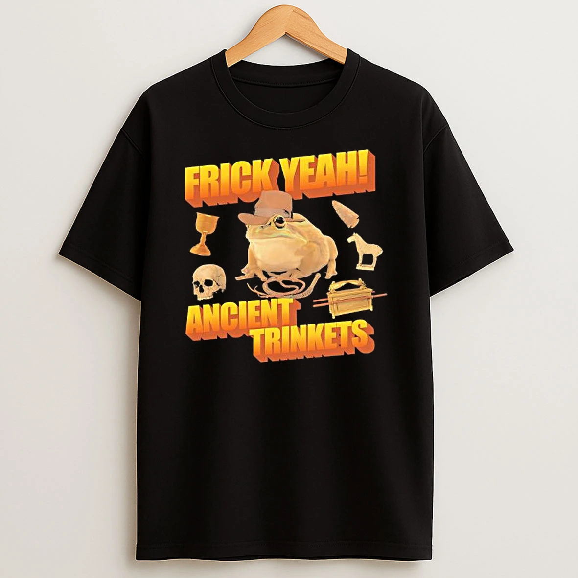 Frick Yeah Ancient Trinkets Dark Frog Graphic T Shirt