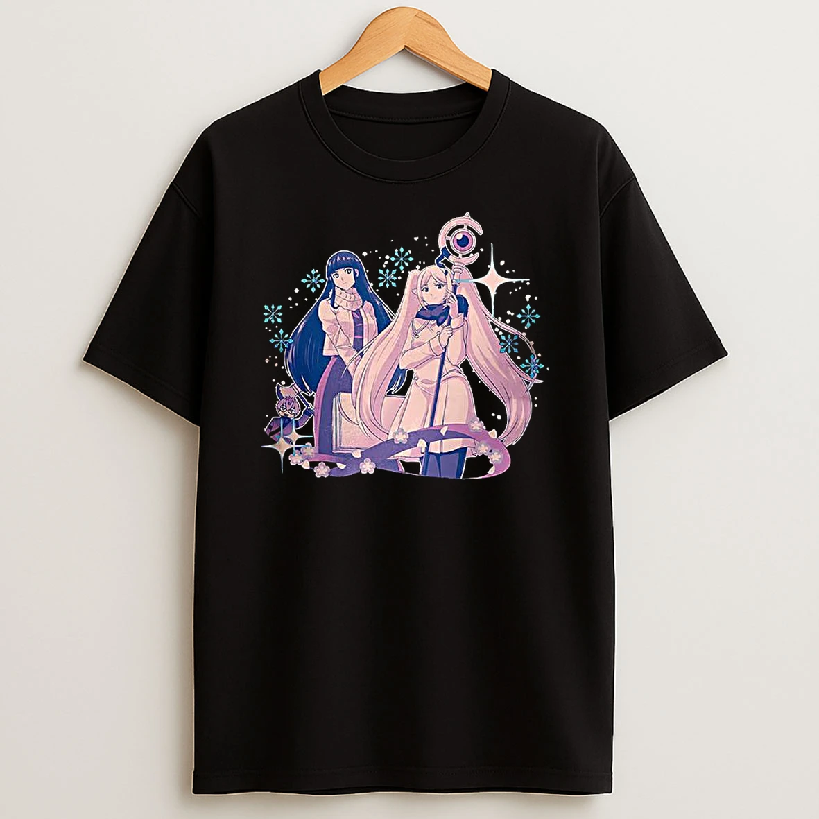Frieren And Fern Beyond Journeys End Winter Magic Anime T Shirt