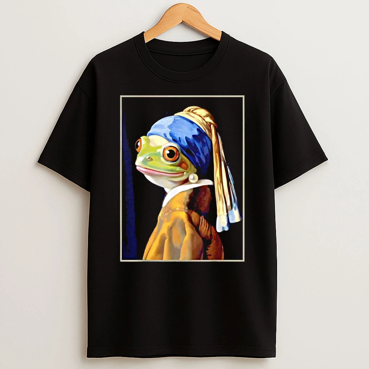Frog Vermeers Girl With A Pearl Earring Parody Meme T Shirt
