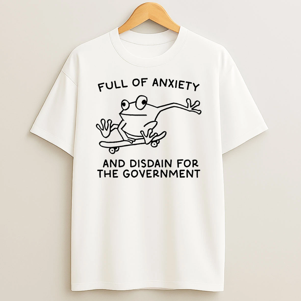 Frog Full Of Anxiety And Disdain For The Government Circle T Shirt