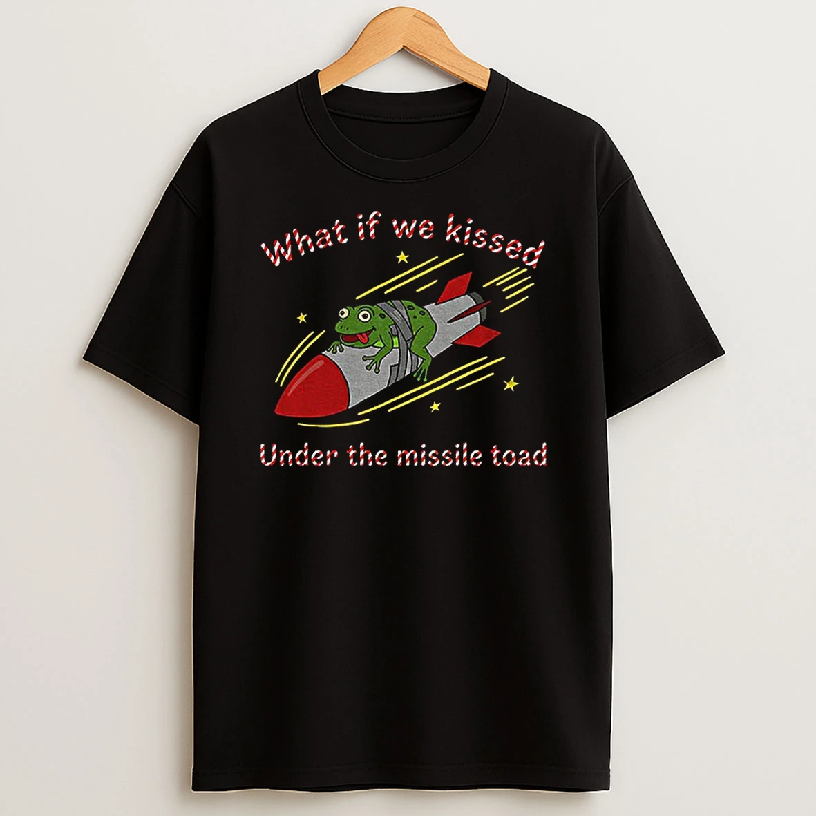 Frog Rocket What If We Kissed Under The Missile Toad T Shirt