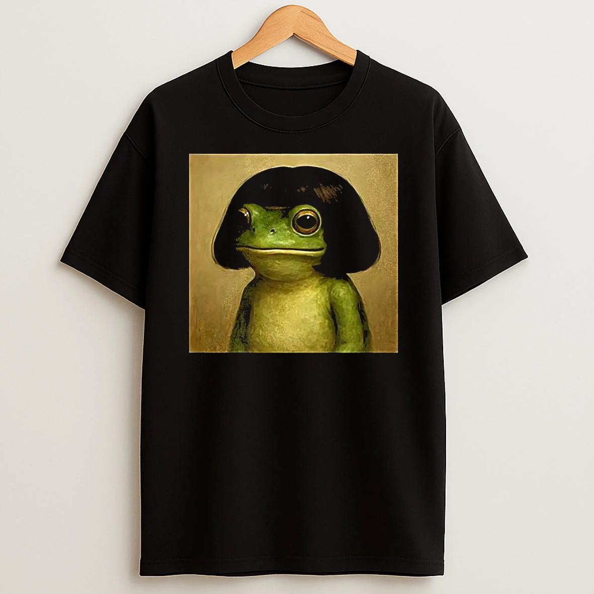 Frog With Bob Haircut Meme Retro T Shirt