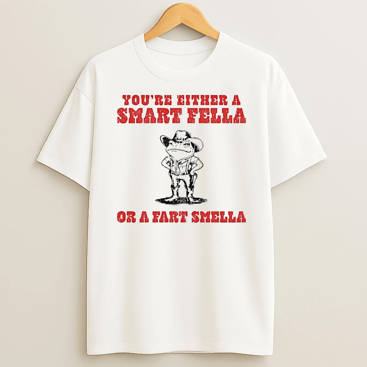 Frog Youre Either A Samert Fella Or A Fart Smella Circle T Shirt