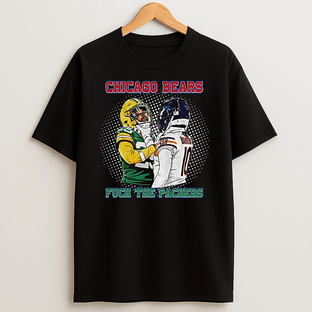 Fuck The Packers Chicago Bear Rivalry Clash Hard Hitting Football T Shirt