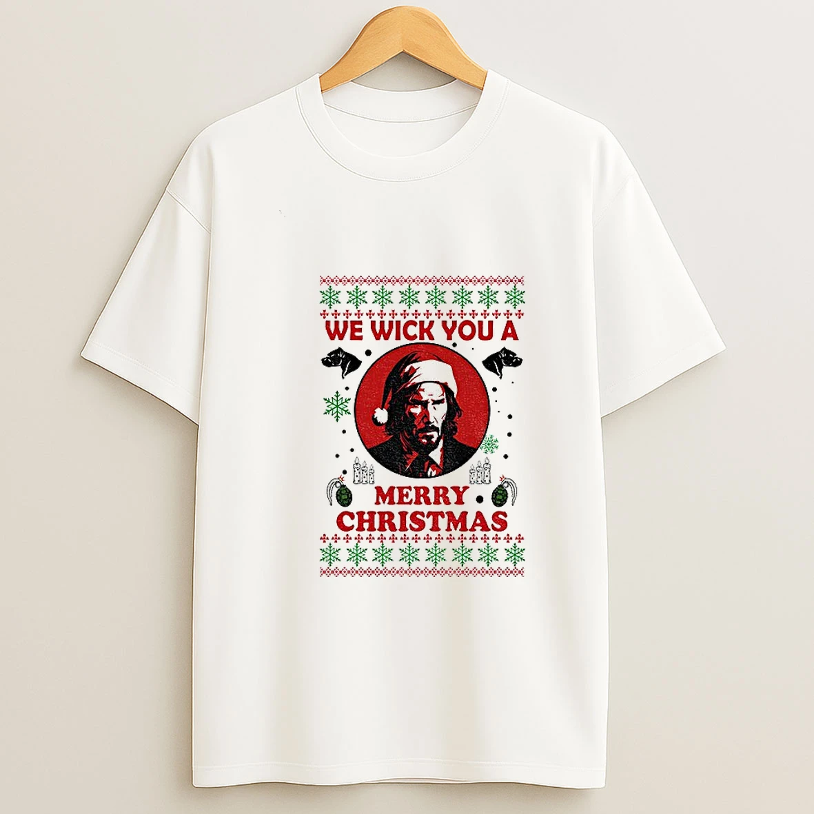 Funny John Wick We Wick You A Merry Christmas T Shirt
