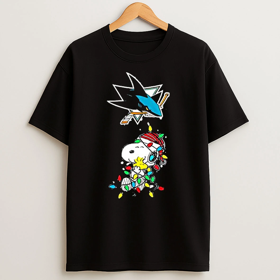 Funny San Jose Sharks Peanuts Christmas Night 2025 Special Holiday T Shirt