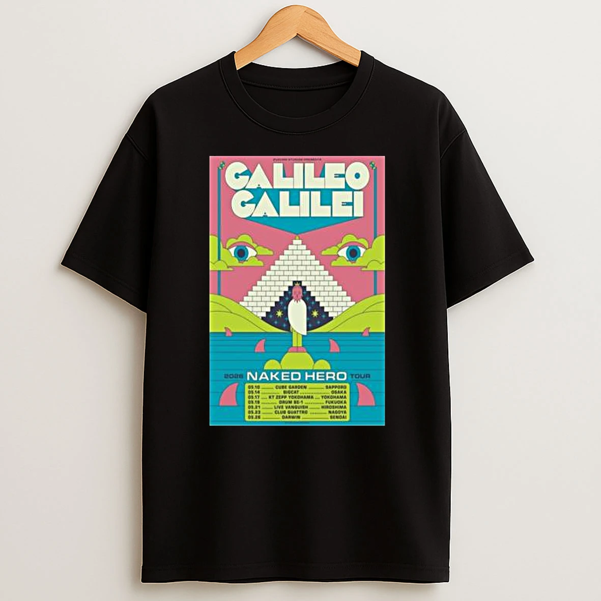 Galileo Galilei Naked Hero Tour 2026 T Shirt