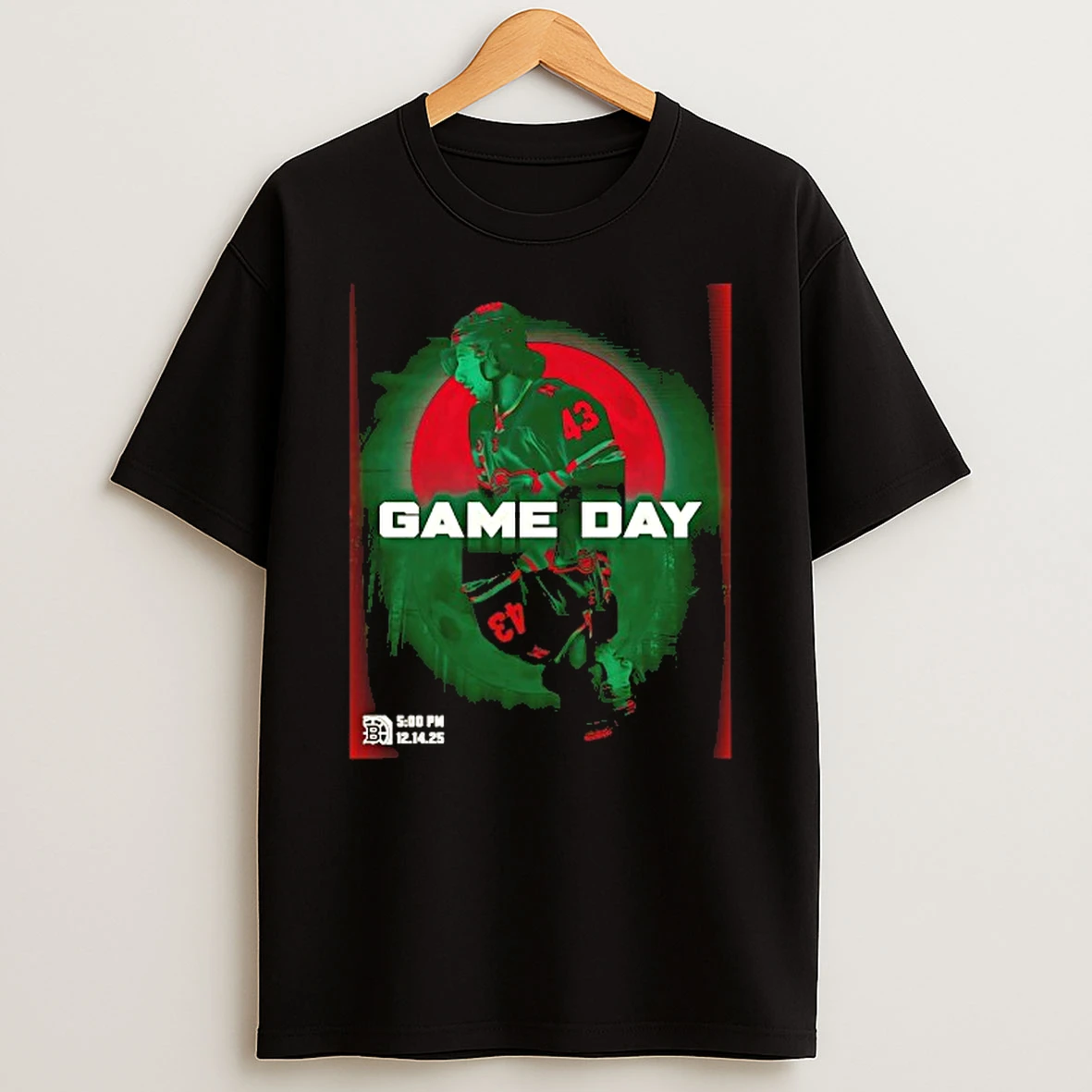 Game Day Quinn Hughes 43 Minnesota Wild Hockey T Shirt