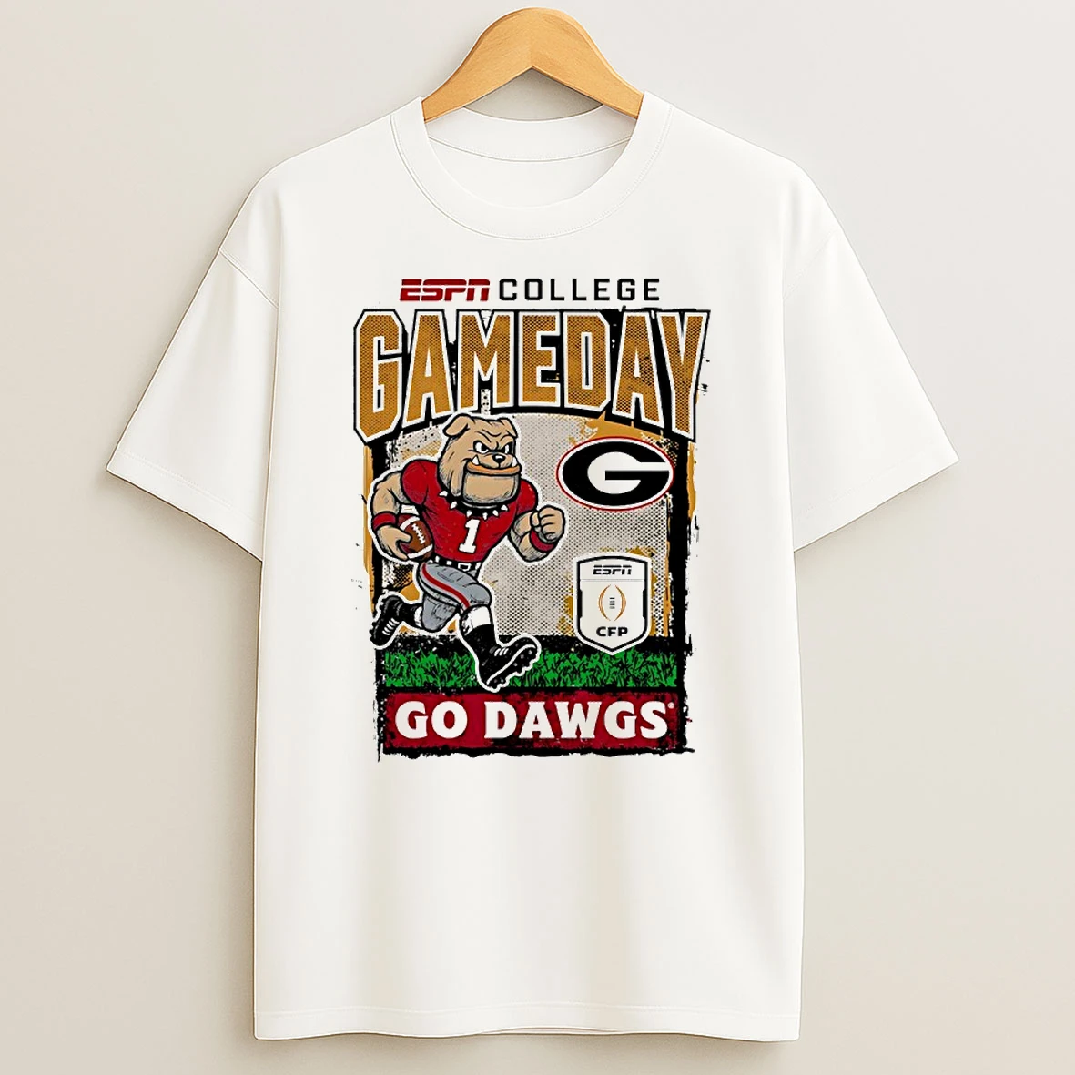 Gameday 2025 2026 Collge Football Playoff Georgia Bulldogs Mascot Circle T Shirt