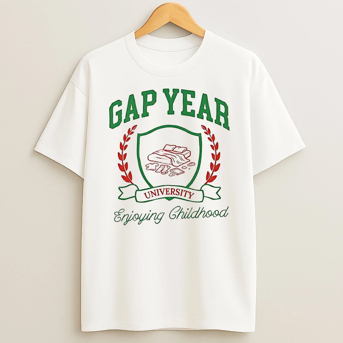 Gap Year University Enjoying Childhood Logo T Shirt