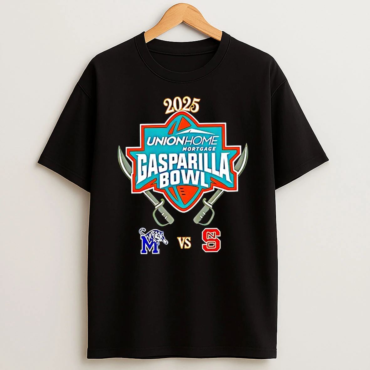 Gasparilla Bowl 2025 Memphis Tigers Vs North Carolina State Wolfpack T Shirt