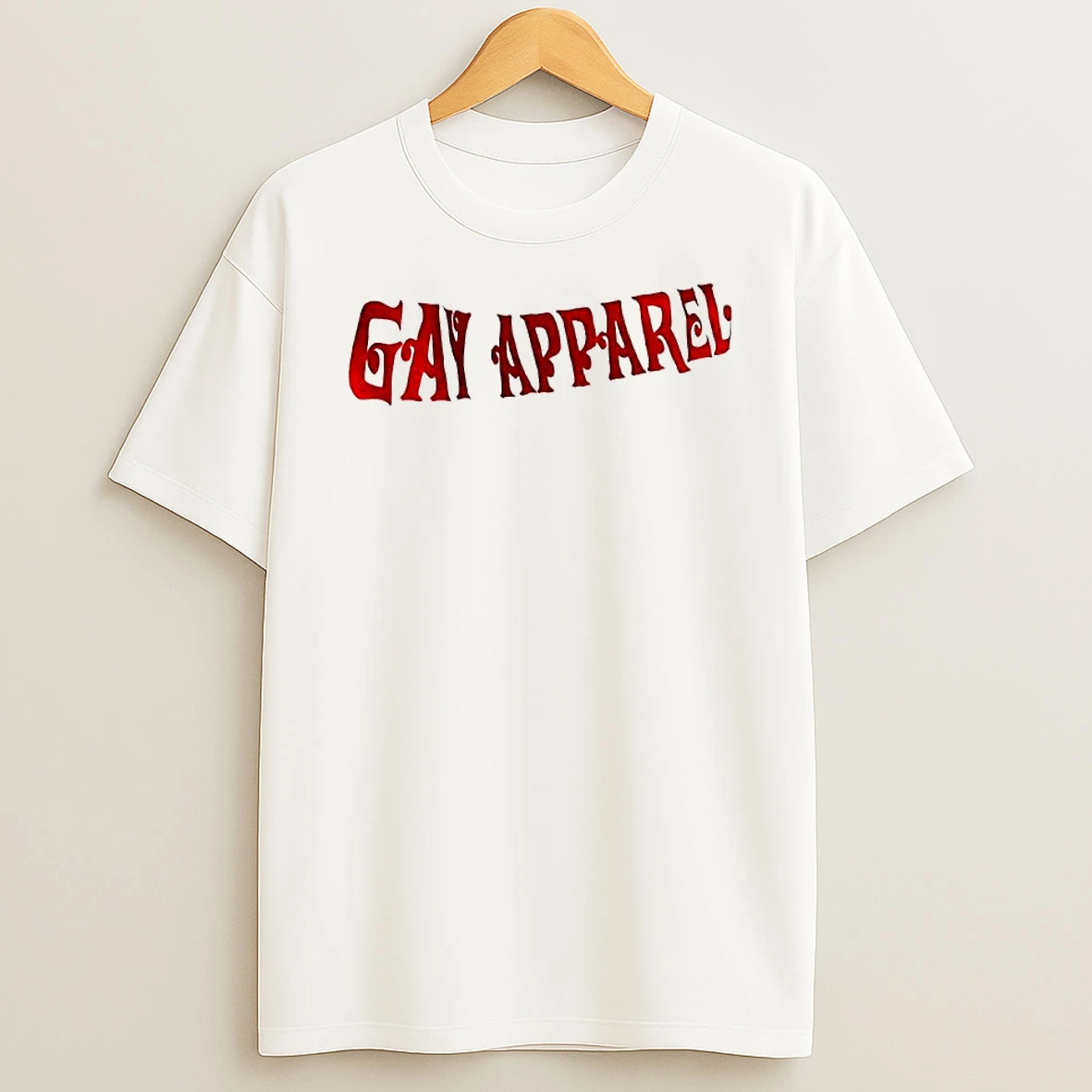 Gay Apparel Printed Text T Shirt