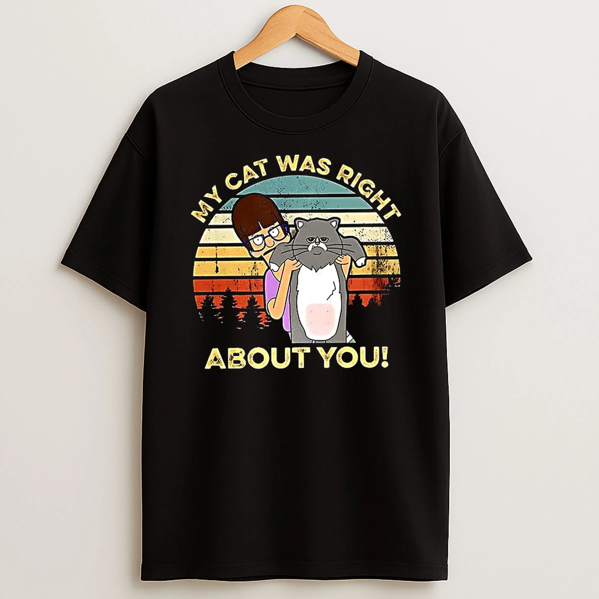 Gayle Tales My Cat Was Right About You Cartoon Vintage T Shirt