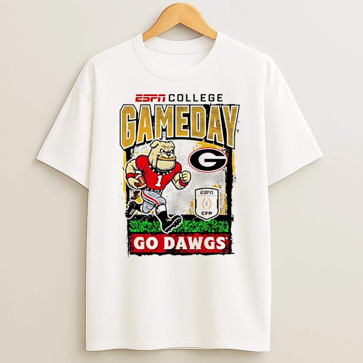 Geogria Bulldogs 2025 26 College Football Playoff Gameday Go Dawgs Mascot T Shirt
