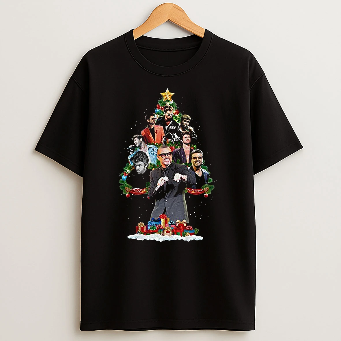 George Michael Christmas Tree Funny Meme Merry Christmas T Shirt