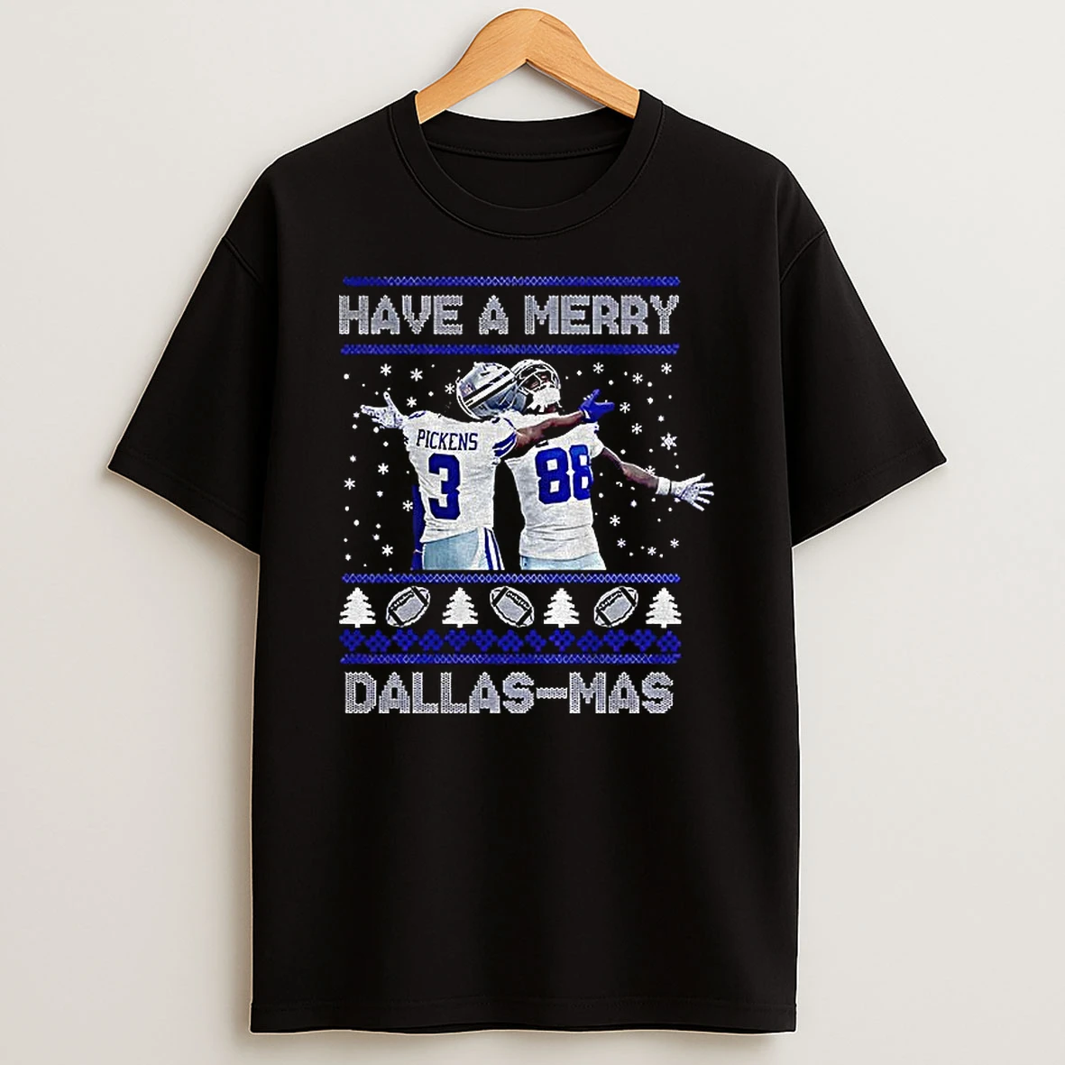 George Pickens Ceedee Lamb Dallas Football Ugly Xmas Have A Merry Dallas Mas T Shirt