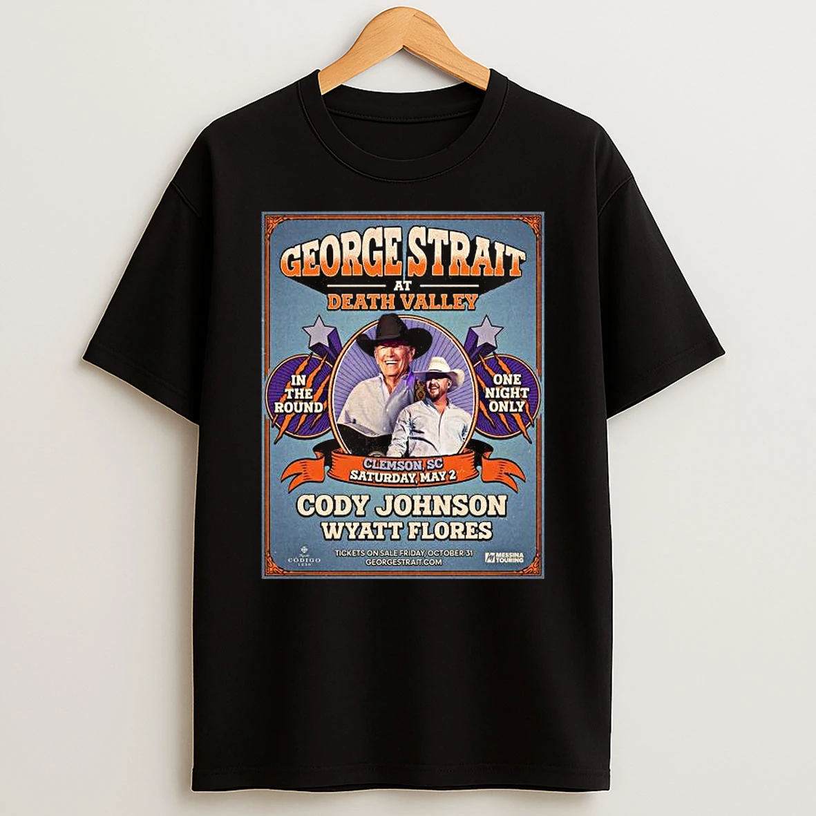 George Strait At Death Valley Stadium Stage In Clemson South Carolina On May 2 2026 In The Round One Night Only T Shirt