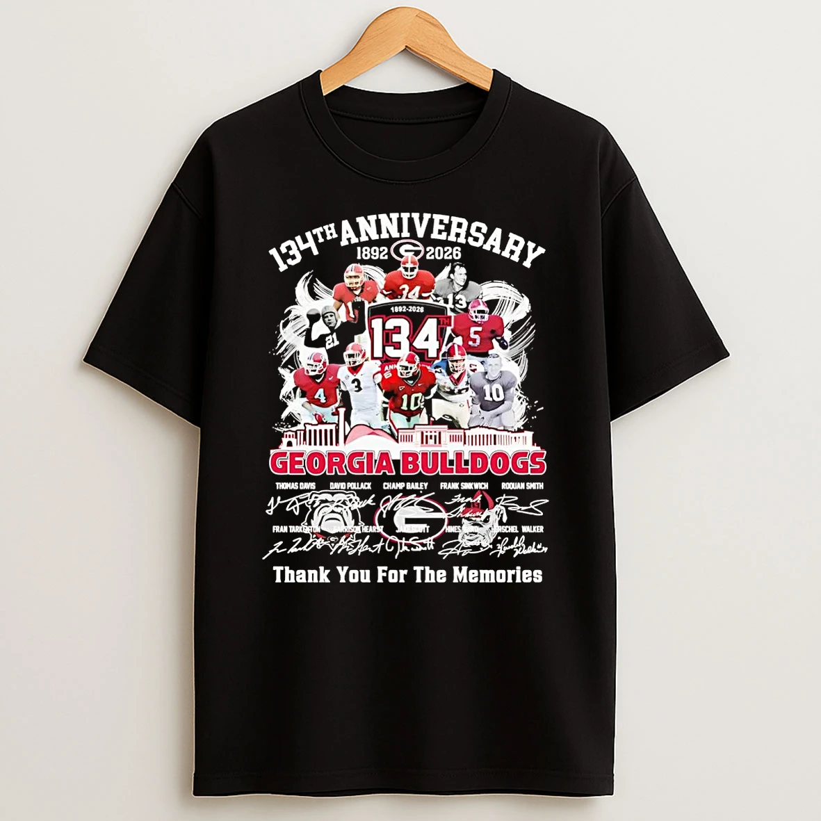 Georgia Bulldogs 134th Anniversary 2026 Thank You For The Memories T Shirt