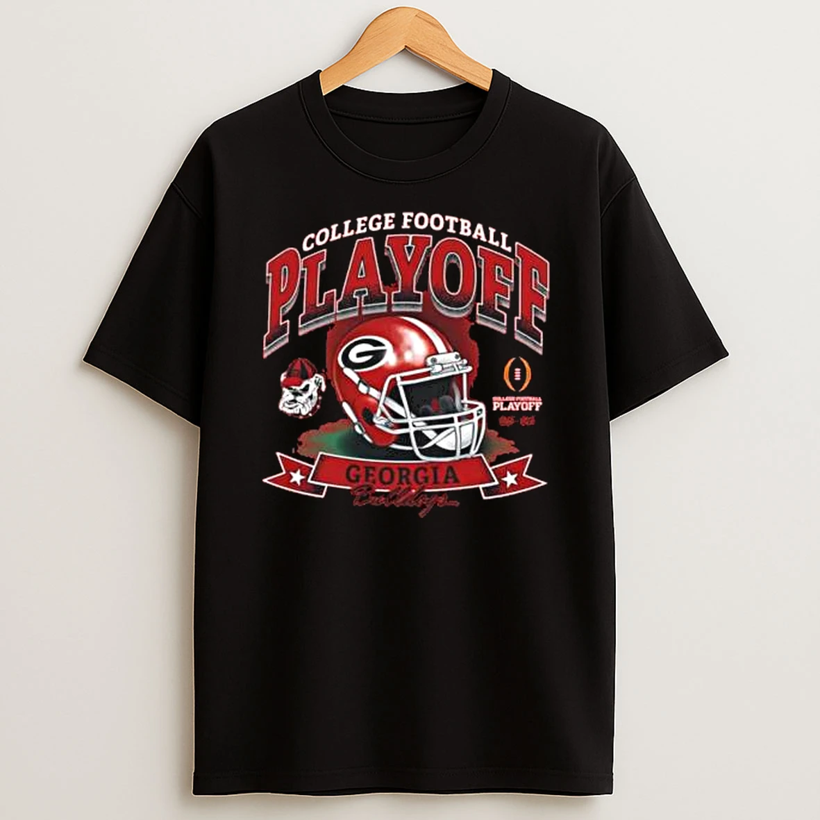 Georgia Bulldogs 2025 26 College Football Playoff Participant Helmet T Shirt