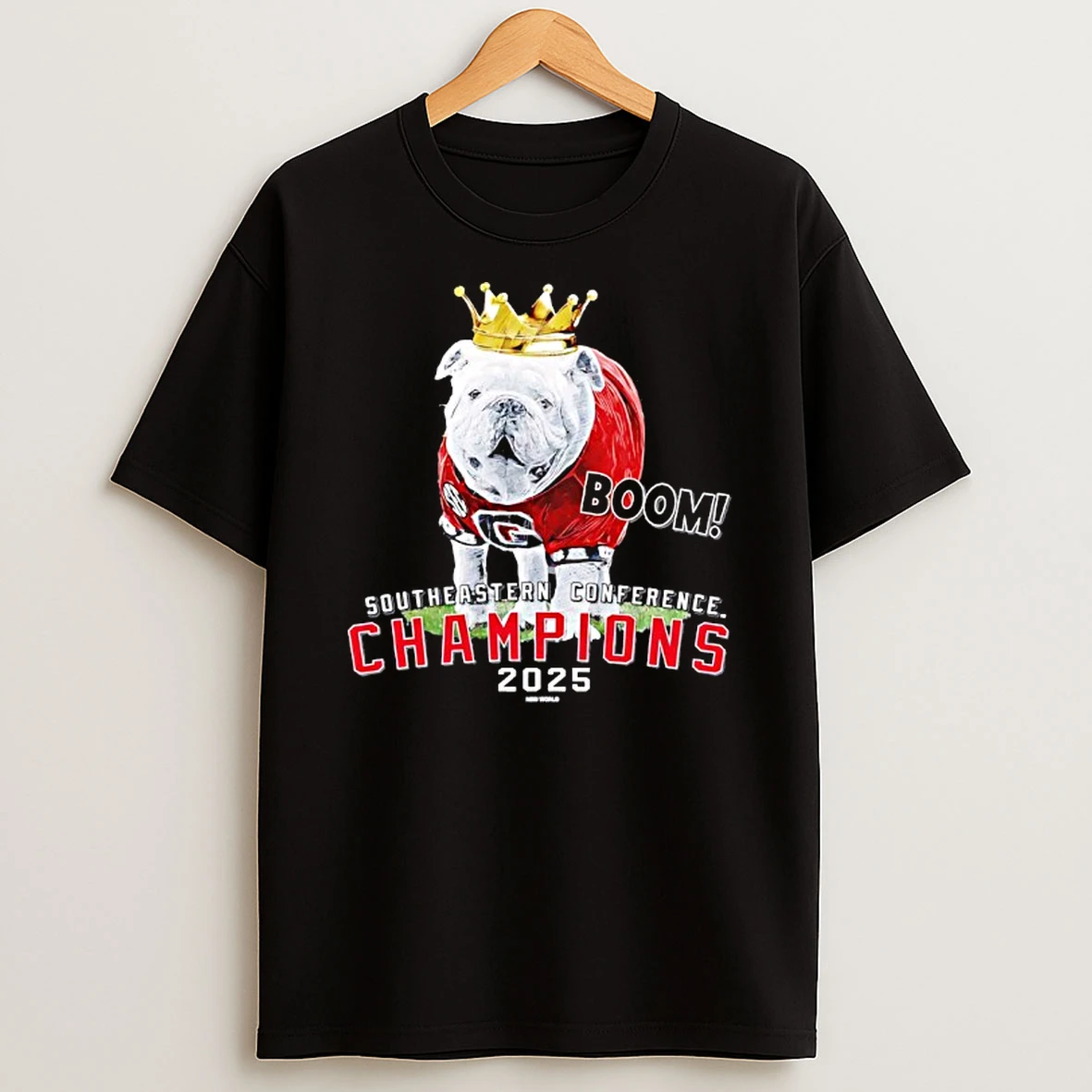 Georgia Bulldogs 2025 Sec Champions Mascot Crown Boom T Shirt